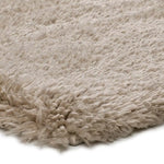 Alfombra shaggy reciclada beige esquina | Atticgo