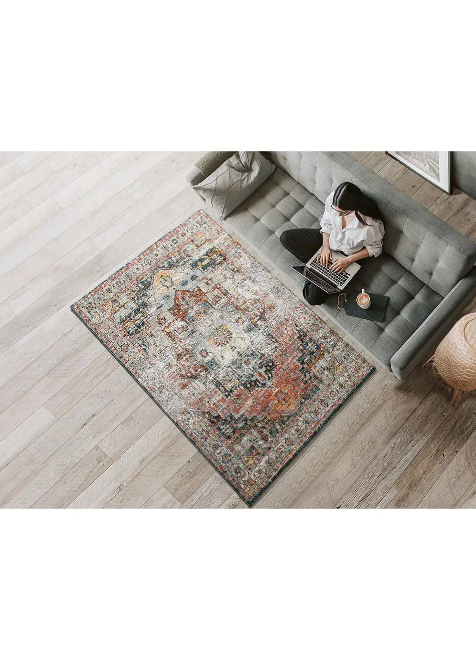 Atticgo Alfombra Oriental Shiraz 16554 Multicolor ambiente salón
