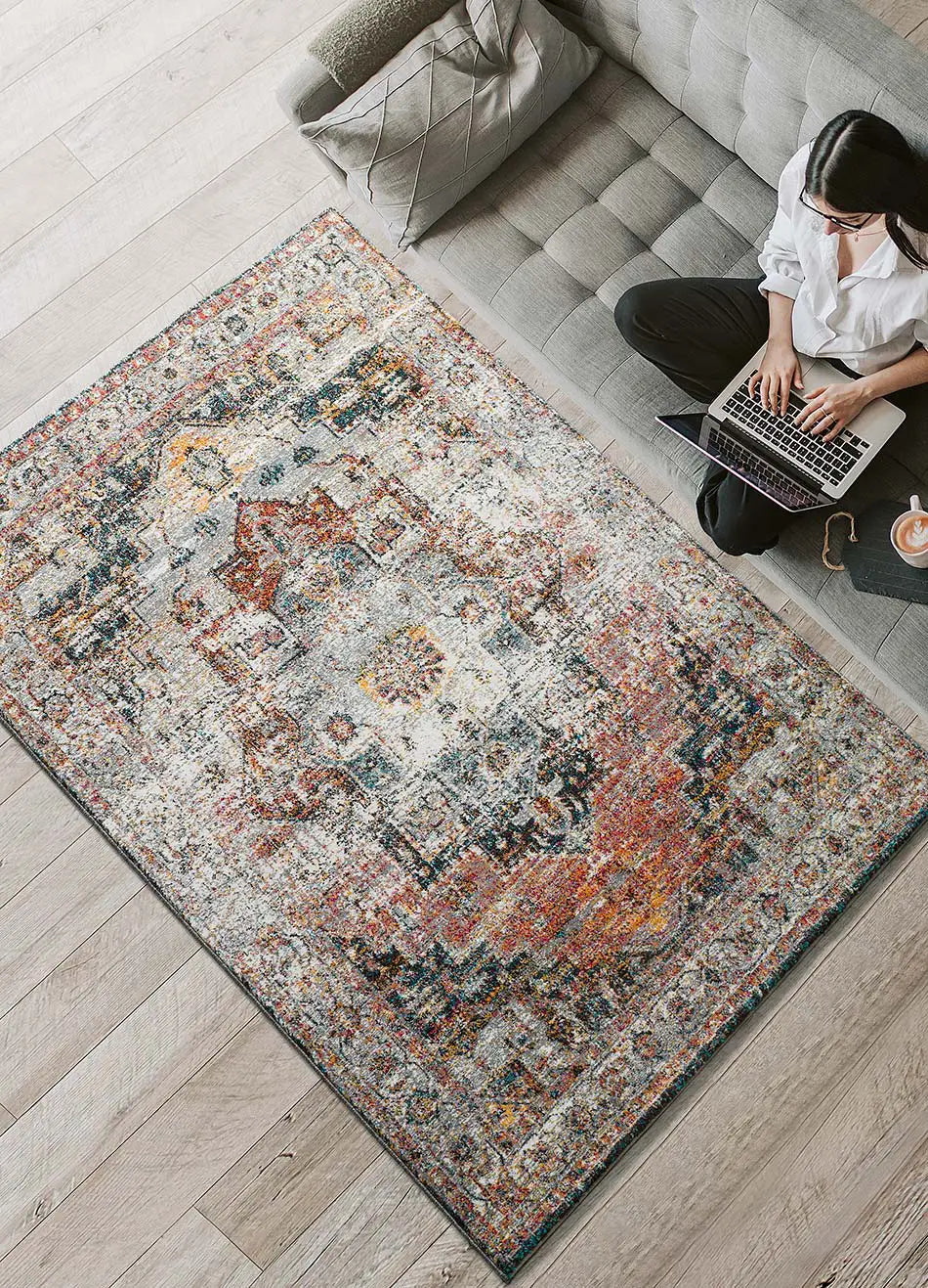 Atticgo Alfombra Oriental Shiraz 16554 Multicolor ambiente