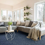 Alfombra a medida Shiva Liso Azul Ambiente | Atticgo