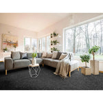 Alfombra a medida Shiva Liso Gris en el salón | Atticgo