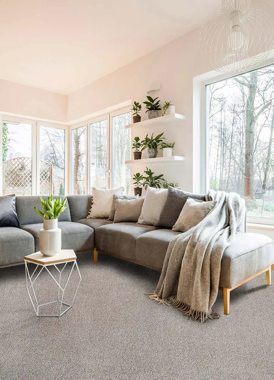 Alfombra a medida Shiva Liso Plata Ambiente | Atticgo