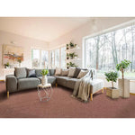 Alfombra a medida Shiva Liso Rosa en el salón | Atticgo