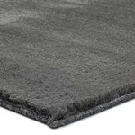 Alfombra a medida Silky Lush Liso Antracita esquina | Atticgo