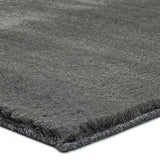Alfombra a medida Silky Lush Liso Antracita esquina | Atticgo