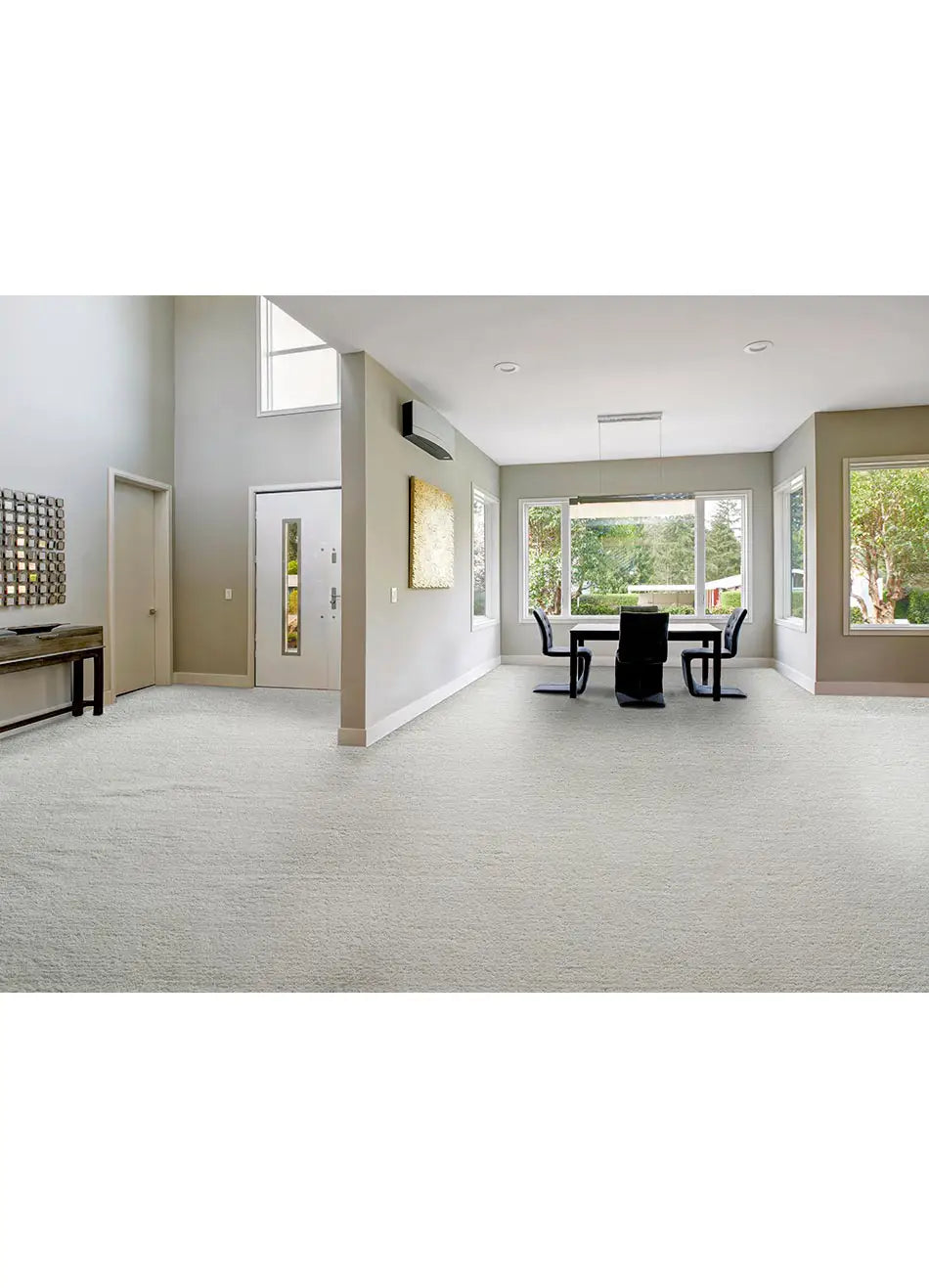 Alfombra a medida Silky Lush Liso Blanco en el salón | Atticgo