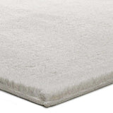 Alfombra a medida Silky Lush Liso Blanco esquina | Atticgo