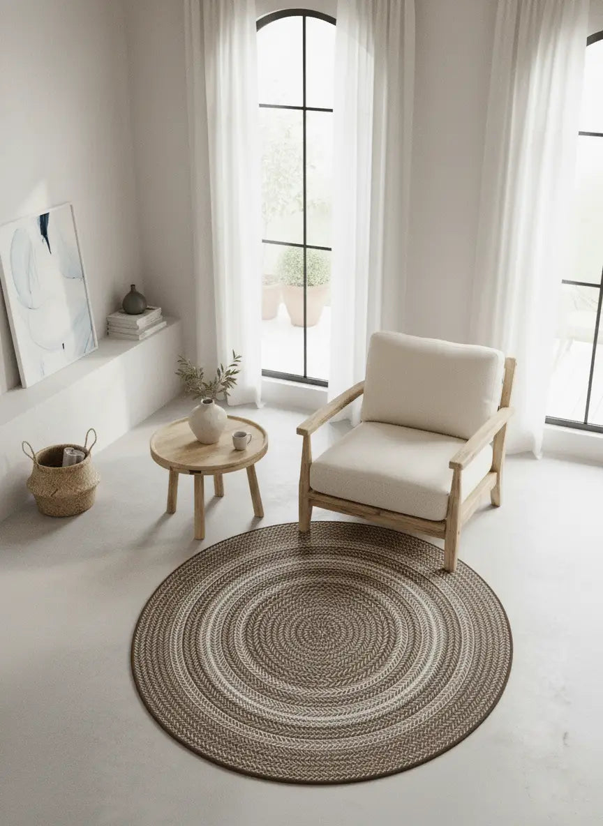 Alfombra redonda Indoor-Outdoor Silvana 48837 Lino Ambiente Atticgo