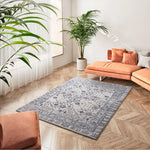 Alfombra vintage de salón Siroco 16803 Azul Atticgo