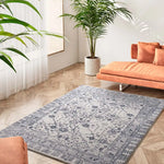 Alfombra salón vintage Siroco 16803 Azul Atticgo