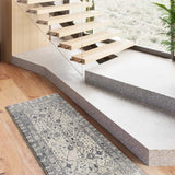 Alfombra vintage entrada Siroco 16803 Azul Atticgo