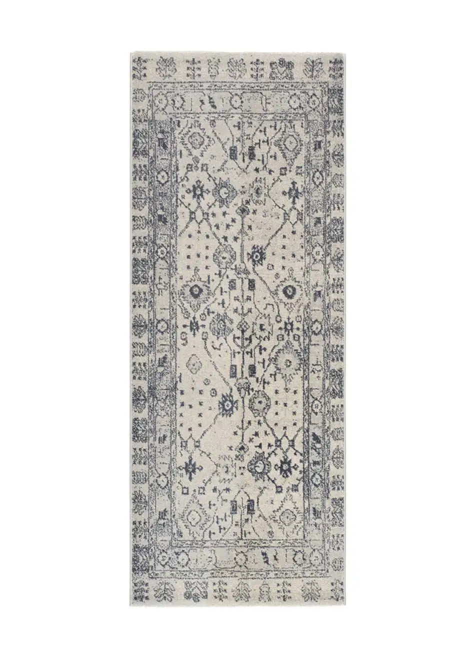 Alfombra vintage pie de cama Siroco 16803 Azul Atticgo