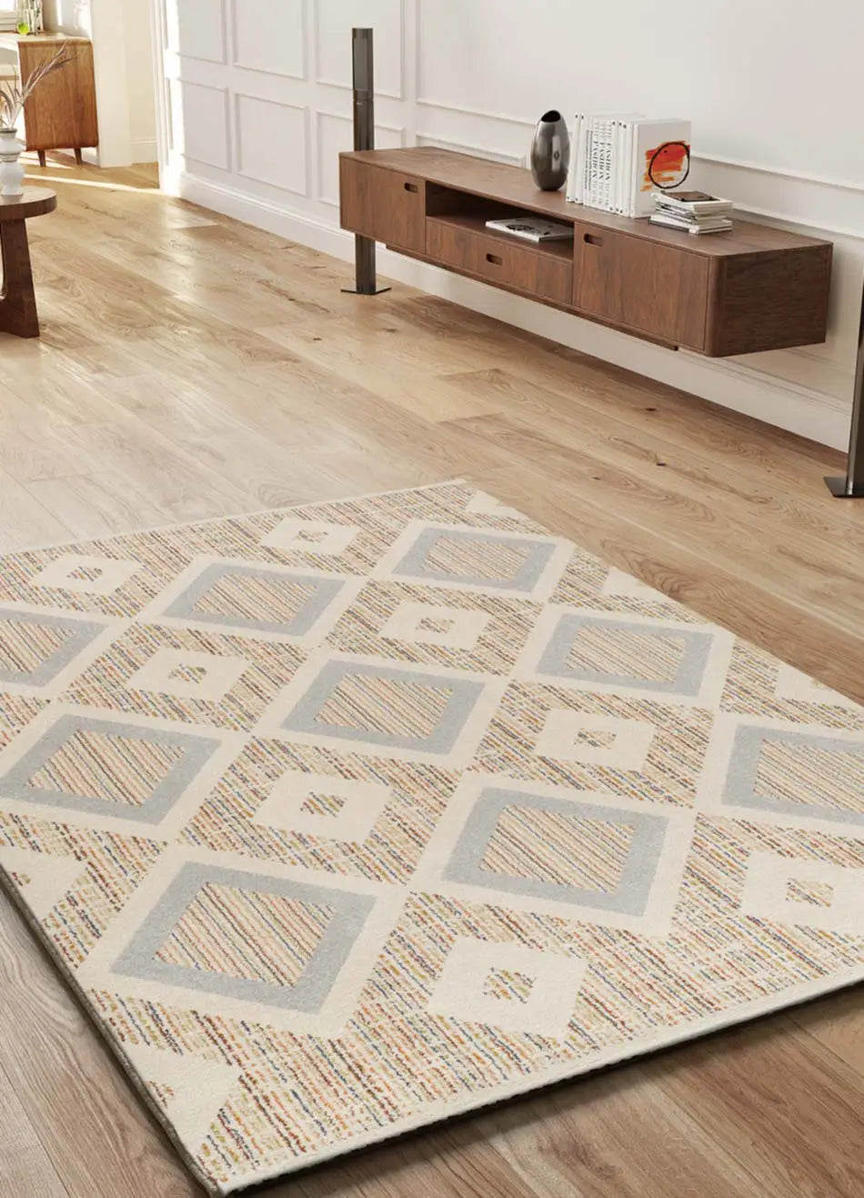 Alfombra de salón geométrica Siroco 16804 Multi Atticgo 