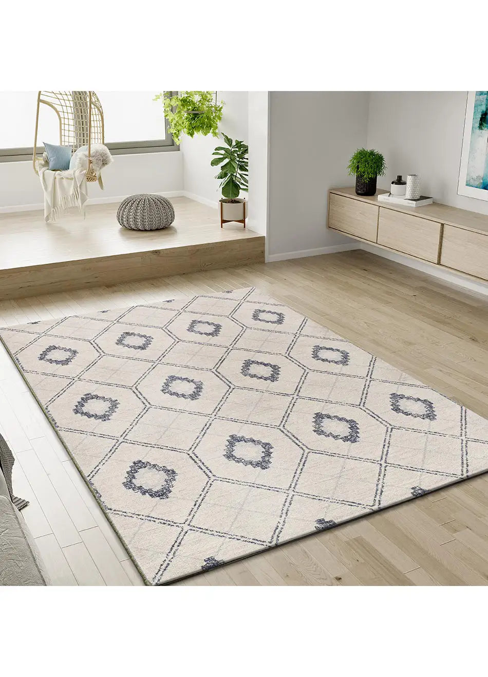 Alfombra de salón geométrica Siroco 16806 Multi Atticgo