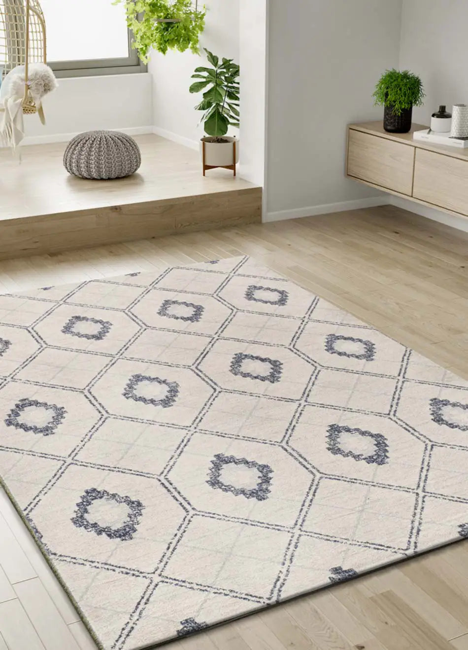 Alfombra salón geométrica Siroco 16806 Multi Atticgo