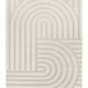 Alfombra geométrica con relieve Snowy 59773 Blanco