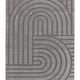 Alfombra geométrica con relieve Snowy 59773 Gris