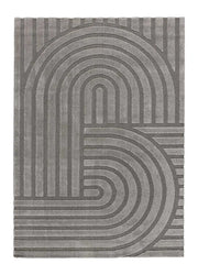 Alfombra geométrica con relieve Snowy 59773 Gris