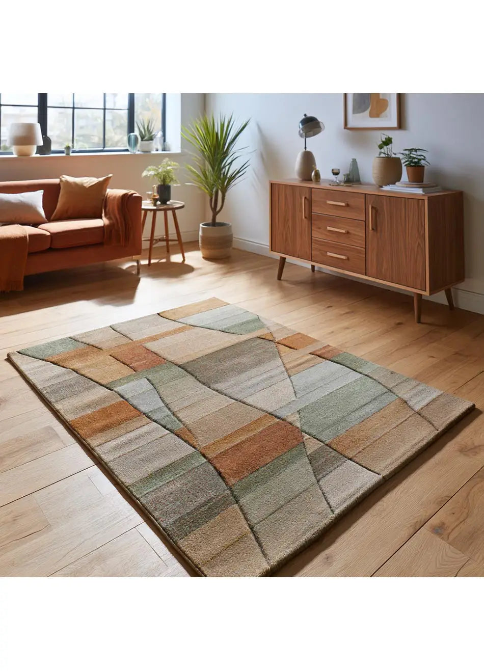 Alfombra abstracta Sora 40325 Multicolor Atticgo