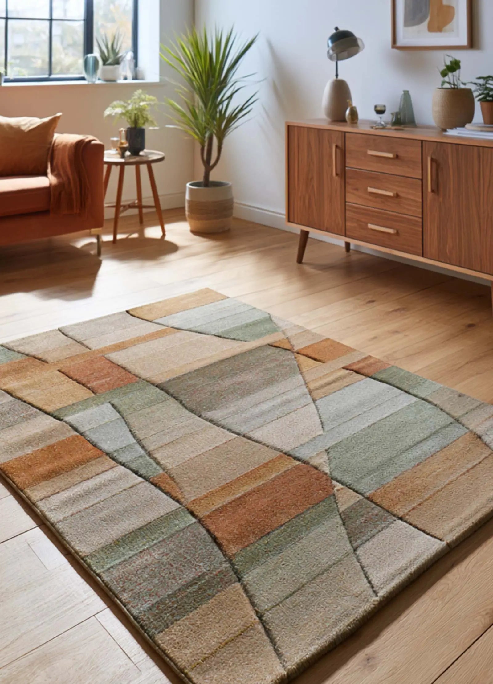 Alfombra abstracta Sora 40325 Multicolor Atticgo