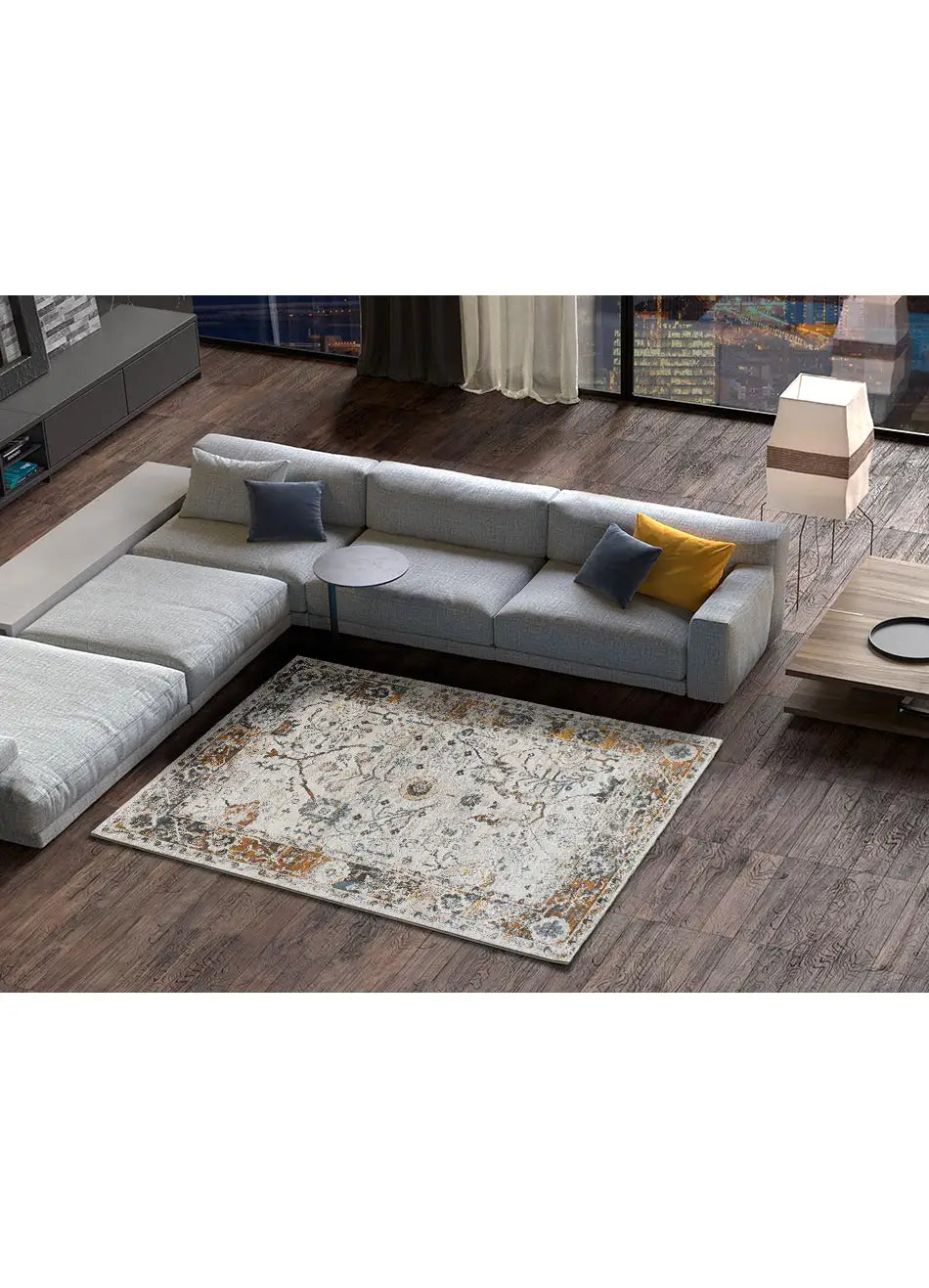 Atticgo Alfombra vintage Springs 3901 Multicolor ambiente salón