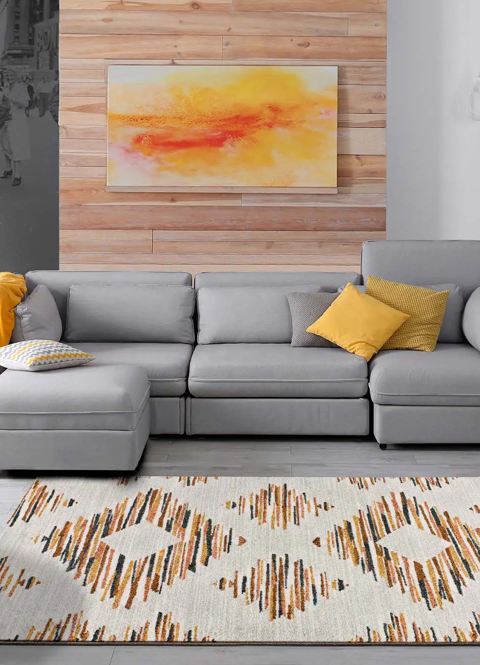 Atticgo Alfombra étnica Story 16616 Multicolor ambiente