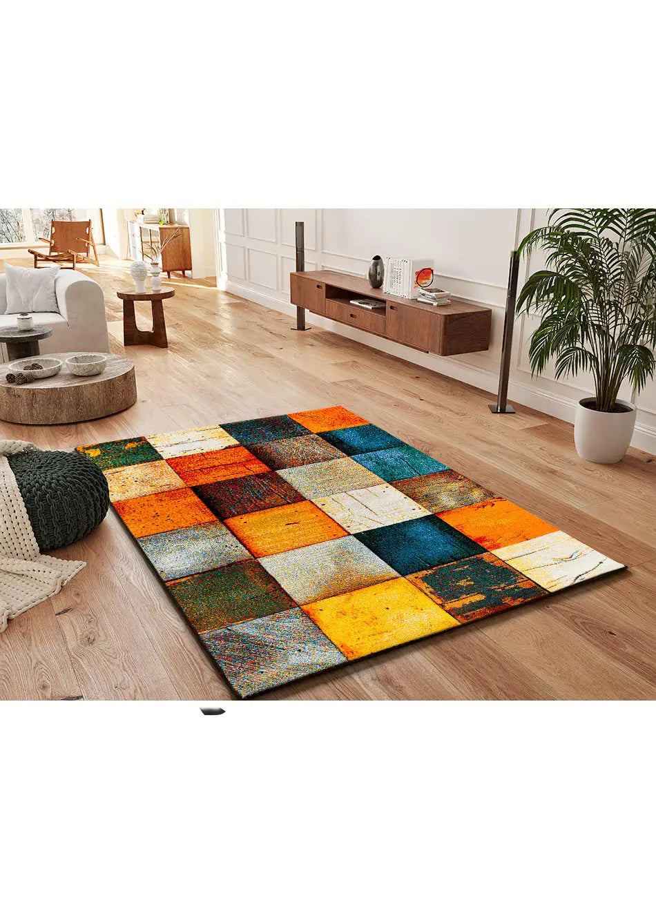 Atticgo Alfombra geométrica Sybil 40406 Multicolor ambiente salón