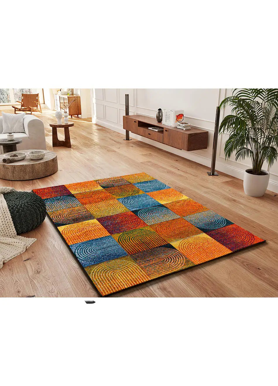 Atticgo Alfombra geométrica Sybil 40407 Multicolor ambiente salón