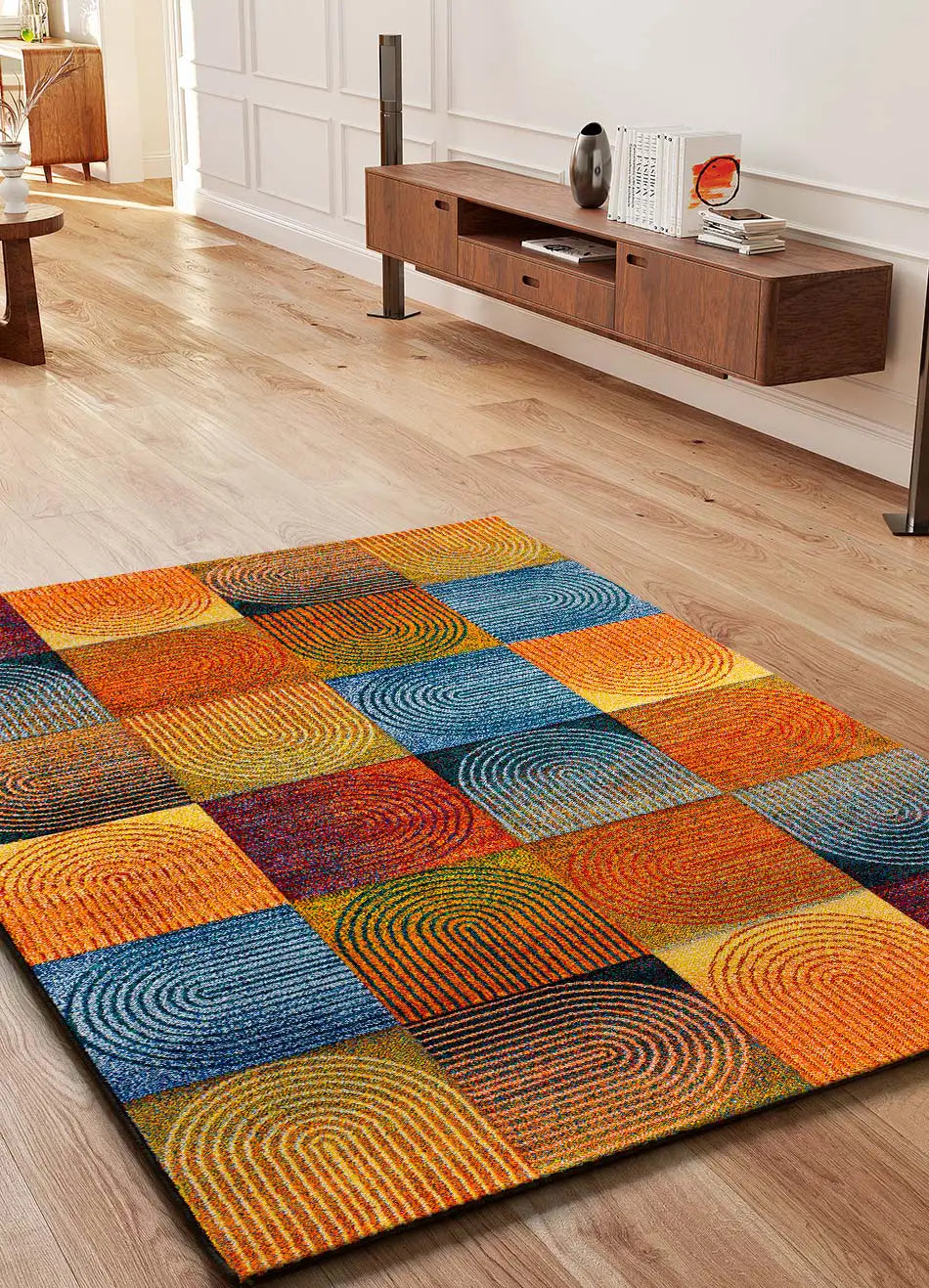 Atticgo Alfombra geométrica Sybil 40407 Multicolor ambiente