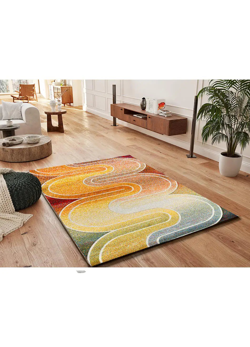 Atticgo Alfombra geométrica Sybil 40408 Multicolor ambiente salón