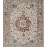 Alfombra vintage Tabriz 52011 Granate y Beige Atticgo