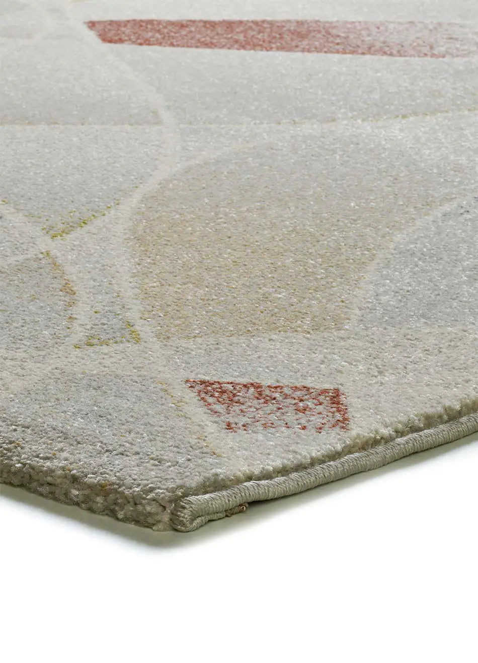 Detalle alfombra abstracta con colores empolvados Tamaris 16802 Multicolor Atticgo