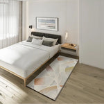 Alfombra pie de cama abstracta con colores empolvados Tamaris 16802 Multicolor Atticgo