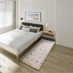 Alfombra étnica de pie de cama en colores empolvados Tamaris 16805 Multicolor Atticgo