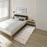 Alfombra étnica de pie de cama en colores empolvados Tamaris 16805 Multicolor Atticgo