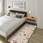 Alfombra dormitorio con motivos florales en colores empolvados Tamaris 16807 Multicolor Atticgo