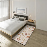 Alfombra de pie de cama con motivos florales en colores empolvados Tamaris 16807 Multicolor Atticgo