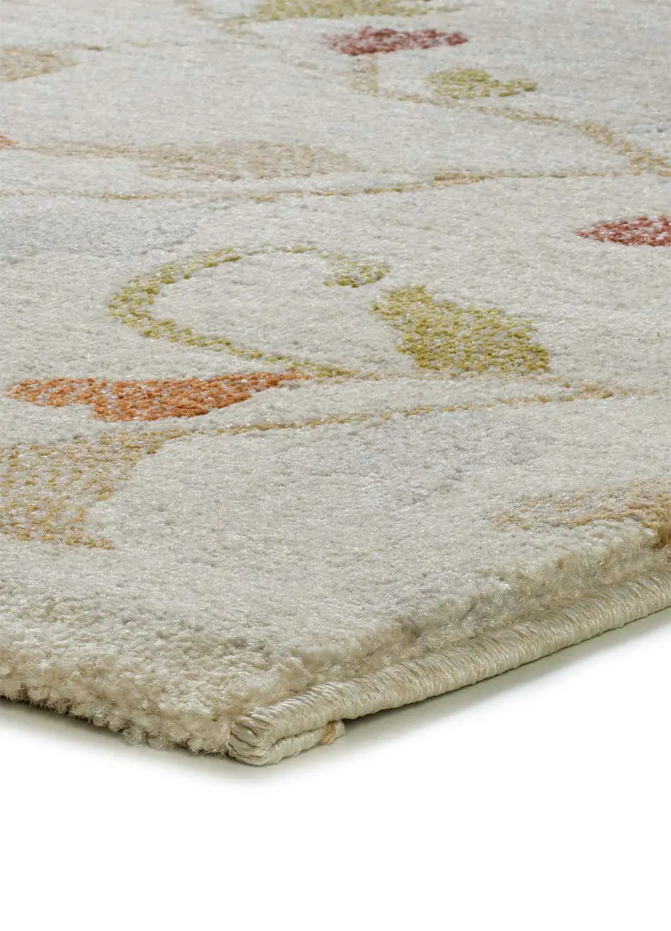 Esquina alfombra pasillera con motivos florales en colores empolvados Tamaris 16807 Multicolor Atticgo