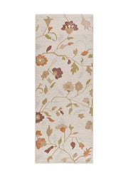 Alfombra pasillo con motivos florales en colores empolvados Tamaris 16807 Multicolor Atticgo