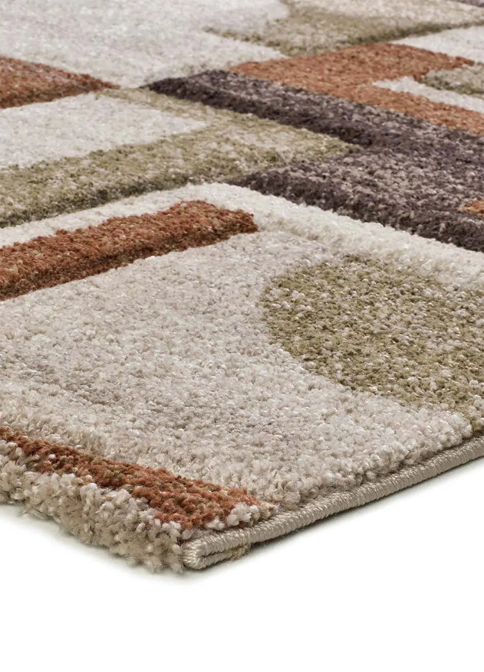 Alfombra geométrica multicolor esquina Teva 28006 Atticgo