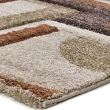 Alfombra geométrica multicolor esquina Teva 28006 Atticgo