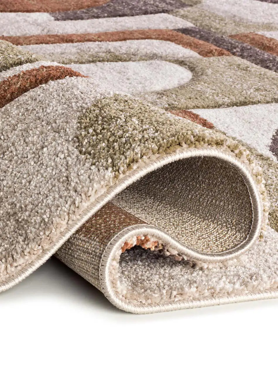Alfombra geométrica multicolor pliegue Teva 28006 Atticgo