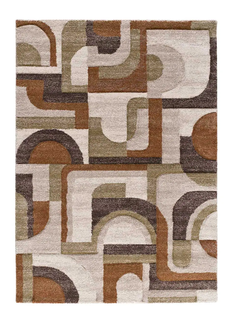 Alfombra geométrica multicolor alfombra Teva 28006 Atticgo