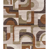 Alfombra geométrica multicolor alfombra Teva 28006 Atticgo