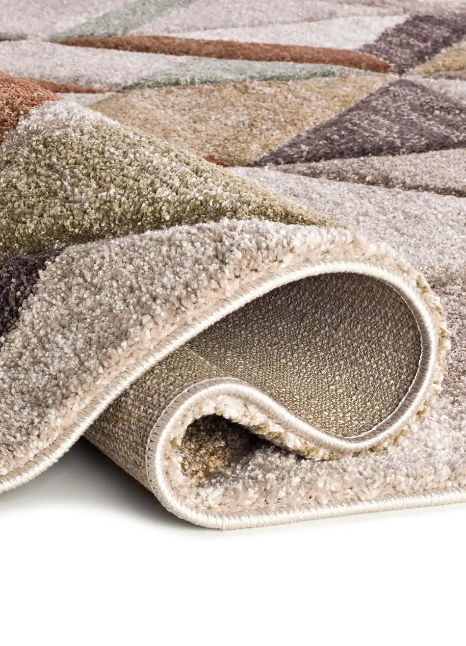 Alfombra geométrica multicolor pliegue Teva 28007 Atticgo