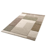 Alfombra geométrica beige y marrón alfombra Teva 44003 Atticgo