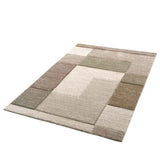 Alfombra geométrica beige y marrón alfombra Teva 44003 Atticgo