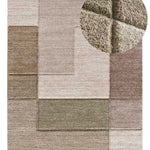 Alfombra geométrica beige y marrón Teva 44003 Atticgo