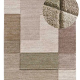 Alfombra geométrica beige y marrón Teva 44003 Atticgo