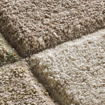 Alfombra geométrica beige y marrón detalle Teva 44003 Atticgo